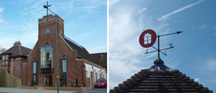 church and weather vane